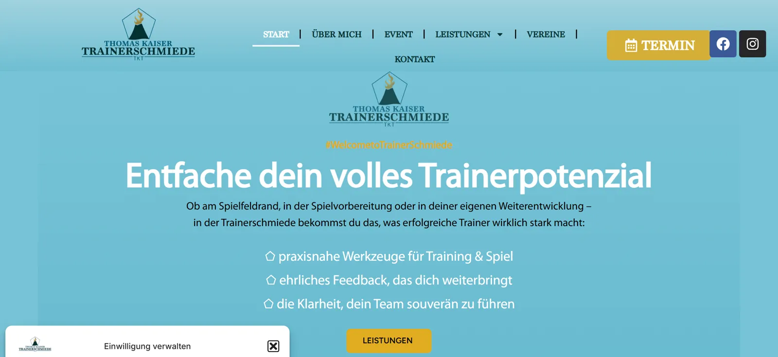 Webseite trainerschmiede.at